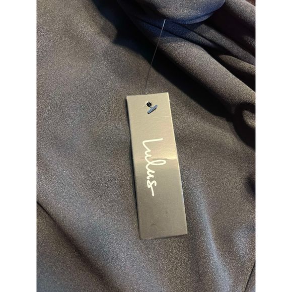 Nwt amazement lulus Medium flirty little black ruched long sleeve bodycon dress - Picture 4 of 7